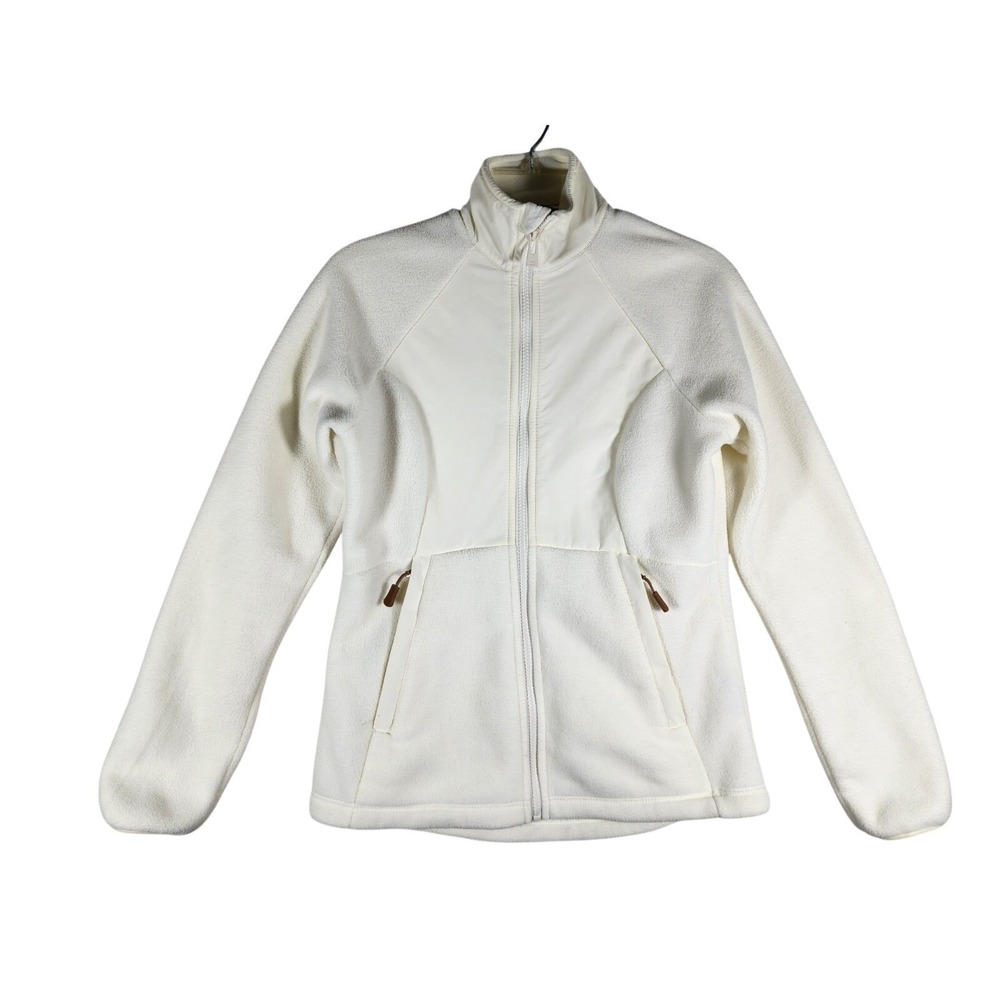 Athletic Polartec Fleece Jacket Ivory Womens XS Outdoor Hiking Travel Sporty